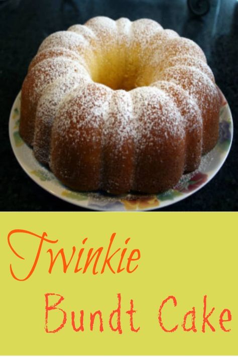 Twinkie Bundt Cake Recipe from Pure Vanilla by Shauna Sever Twinkie Cake Recipe, Twinkie Cake, Holiday Buffet, Bundt Cake Recipe, Recipes With Few Ingredients, Marshmallow Creme, Pure Vanilla, Cheesecake Desserts, Bundt Cakes Recipes