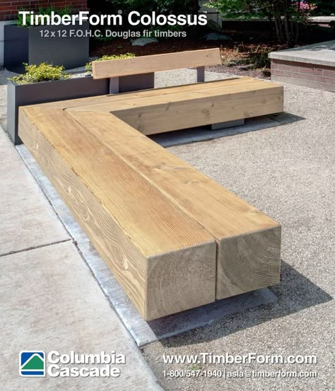 Timber Bench Seat, Landscape Architecture Magazine, Indian House Exterior Design, Urban Furniture Design, Wood Bench Outdoor, Diy Outdoor Seating, Architecture Magazine, Wall Seating, Bench Ideas