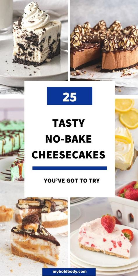 Dive into the season with 25 delightful no-bake cheesecake inspirations. Indulge in classics like strawberry, blueberry, lemon, and chocolate, or venture into unique flavors like Oreo and banana pudding. With a plethora of delicious options, these stress-free desserts cater to every palate. Whip them up effortlessly for any occasion and savor the creamy goodness without the hassle. No Bake Cheesecake Flavors, No Bake Banana Cheesecake Easy, No Bake Cheesecake Peanut Butter Easy Recipes, Easy No Bake Banana Pudding Cheesecake, No Bake Banana Split Cheesecake, Decadent No Bake Blueberry Cheesecake, Catering Desserts, Baked Cheesecake Recipe, No Bake Cheesecake