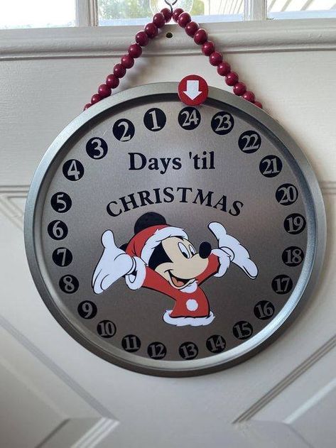 Cricut projects hacks and SVG sharing | I got inspired by some charming Christmas designs in another group, and that led me to create a Disney-themed Christmas countdown calendar starring Mi... | Facebook Cricut Lettering, Christmas Countdown Calendar, Charming Christmas, Countdown Calendar, Dollar Tree Crafts, Disney Christmas, Christmas Designs, Christmas Countdown, Christmas Svg