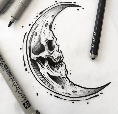 Skull Face Tattoo, Moon Tattoo Designs, Man Sketch, Nice Ideas, Black Tattoo, Skull Face, Black Work, Face Tattoo, Snake Tattoo