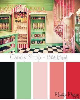 Painted Preppy: Color Boards Fancy Store, Wonka Party, Sweet Factory, Country Stores, Bar A Bonbon, Retro Candy, Dream Place, Vintage Candy, Color Story