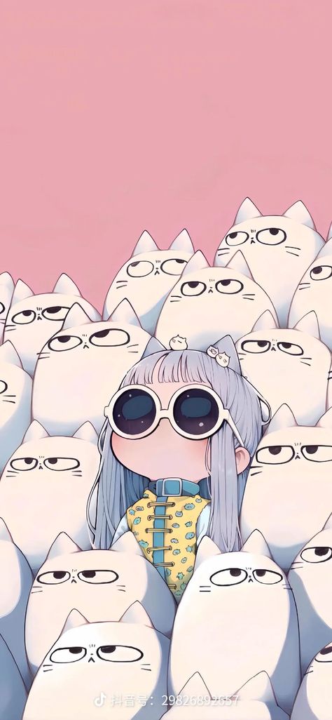 Lockscreen Illustration, White Cat Wallpaper, Cat Cartoon Drawing, Lockscreen Wallpaper Iphone, Wallpaper Iphone Lockscreen, 캐릭터 드로잉, Cool Wallpapers Art, Anime Artwork Wallpaper, White Cats