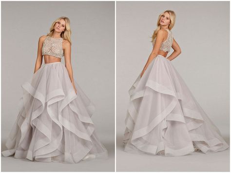 Hayley Paige 2014 Wedding Dress Collection (1) Haley Paige, 2 Piece Wedding Dress, Hayley Paige Wedding Dress, 2 Piece Prom Dress, Two Piece Wedding Dress, Bridal Skirts, Hayley Paige, Bridal Separates, White Prom Dress