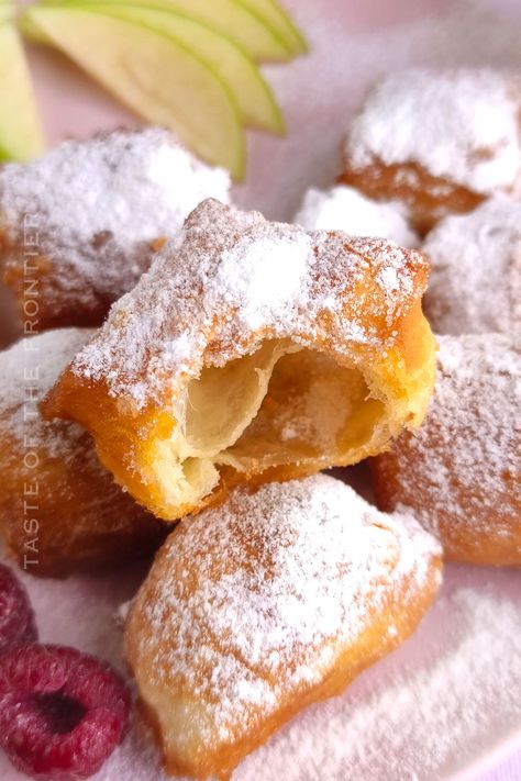 Transform your kitchen into a taste of New Orleans with this irresistible Beignets Recipe. Crispy on the outside, and pillowy soft on the inside – these homemade beignets are a celebration of flavor and tradition. Beignet Recipe Easy, Beignets New Orleans, How To Make Beignets At Home, Beignet Recipes, Authentic New Orleans Beignets, Stuffed Beignet Recipe, Pandan Recipe, Buko Pandan Recipe, Tiana's New Orleans Beignets Recipe