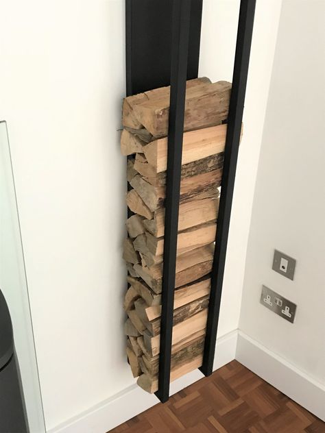 Storage For Wood, Firewood Storage Indoor, Log Burner Living Room, Firewood Holder, Firewood Logs, Log Store, Firewood Rack, Wood Store, Log Baskets