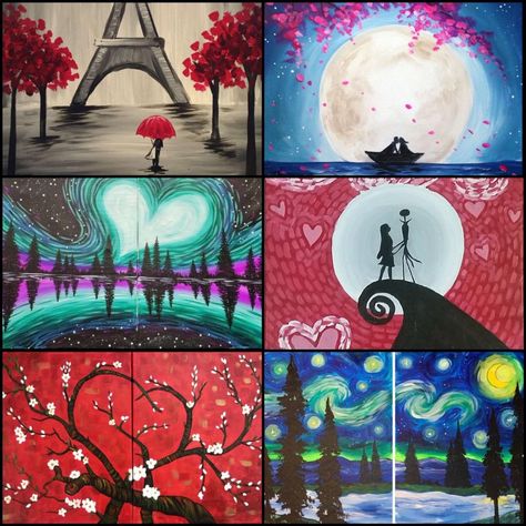 Before you know it, Valentine’s Day will be here!! We’ve got a calendar filled with some fantastic classes for this special holiday of love! From Date Night (2-person) paintings, to Paris-themed artwork, and even an ‘Open Studio’ Class where what you can choose what to paint, we’ve got something for everyone! Check out the many classes we’re offering and see which ones you like the best! Sign up you and your Valentine for a paint and sip class to always remember! Valentines Paint And Sip Ideas, Valentine Sip And Paint Ideas, Valentine Painting, What To Paint, Pinots Palette, Day Painting, Paris Themed, Sip N Paint, Paris Theme