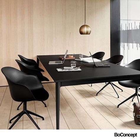 BoConceptCyprus (@boconceptcyprus) • Instagram photos and videos Black Meeting Room, Minimalist Conference Room, Black Conference Table, Black Office Table, Modern Conference Room, Conference Room Design, Modern Conference Table, Meeting Room Design, Conference Room Chairs