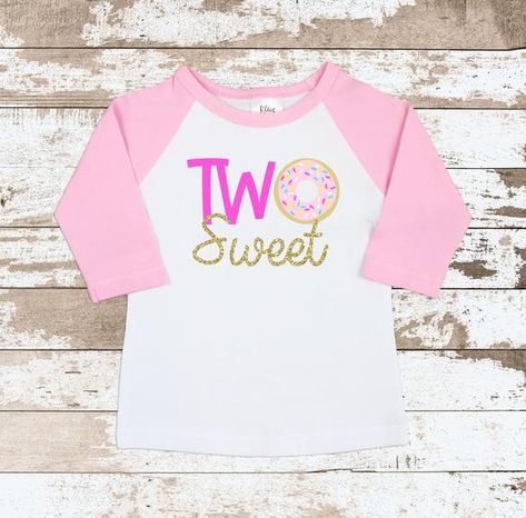 Half Birthday Baby, Girls Party Outfits, Donut Birthday Party, Donut Themed Birthday Party, 2nd Birthday Party For Girl, Donut Shirt, 2nd Birthday Outfit, Donut Birthday Parties