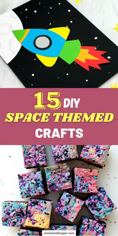 Do your kids love learning more about outer space? If so, why not teach them more by engaging them in fun and creative space-themed activities? With that said, here are 15 space-themed crafts and activities your kids will definitely enjoy! #spacecrafts #diycrafts Space Rocks Craft, Space Themed Swaps, Diy Space Gifts, Outer Space Arts And Crafts, Planets Arts And Crafts For Kids, Space Themed Crafts For Kids, Diy Space Themed Decorations, Diy Outer Space Decor, Space Themed Crafts