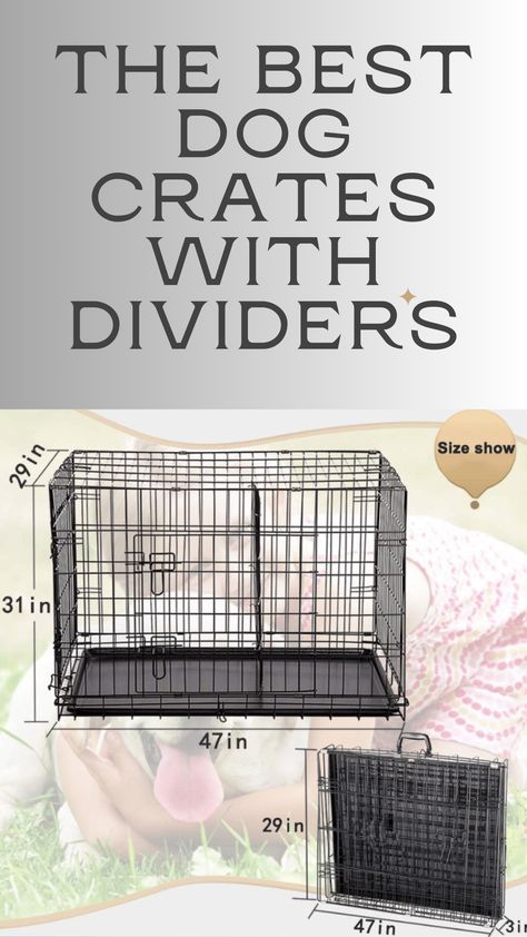 Looking for the perfect dog crate? I'm going to show you the top list of crates with dividers that are perfect for your pooch. We did a lot of research to find the perfect one. Dog Crate Divider Diy, Dog Crate Divider, Diy Dog Kennel, Dog Gadgets, Dog Playpen, Dog Essentials, Pet Gear, Top List, Dog Cages