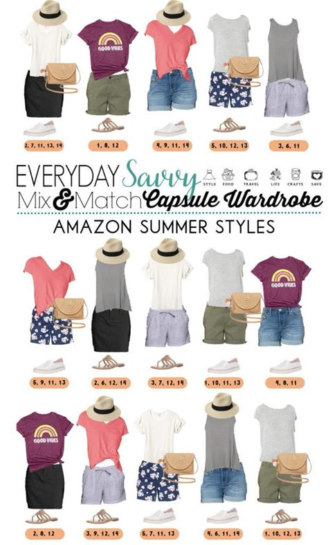 Cute summer outfits and clothes from Amazon. Many of them are Amazon Prime and include free shipping and returns Shorts Capsule Wardrobe, Plus Size Vacation Capsule Wardrobe, Plus Size Humid Weather Outfits, Fun Summer Outfits For Women, Plus Size Mom Outfits Summer, Florida Spring Outfits, Casual Leggings Outfit Summer, Florida Summer Outfits, Amazon Capsule Wardrobe