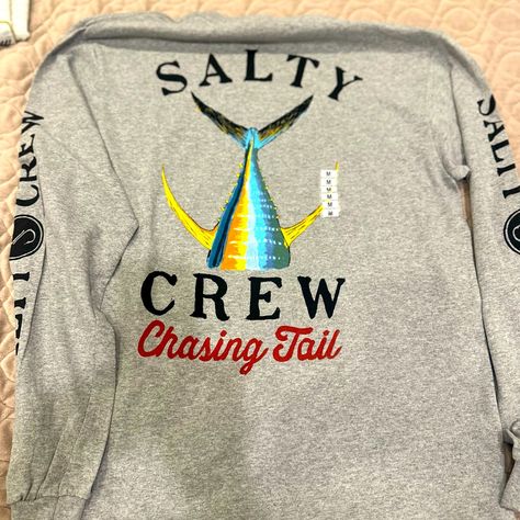 Nwt Adult Small Salty Crew Grey Long Sleeve Shirt Comes From Smoke Free/ Doodle Friendly Home Free Doodles, Grey Long Sleeve Shirt, Crew Shirt, Grey Long Sleeve, Tshirt Colors, Long Sleeve Shirt, Sleeve Shirt, Long Sleeve Tshirt, Long Sleeve Tees