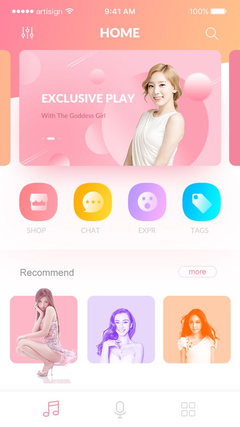 Kpop Pp, Music App Design, Ui Ux 디자인, Ux App Design, Ios App Design, Color Gradients, 3d Elements, Bg Design, Mobile App Design Inspiration