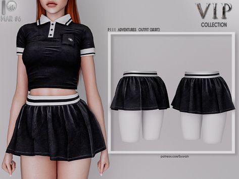 The Sims Resource - [PATREON] (Early Access) ADVENTURES OUTFIT (SKIRT) P111 Sims Wardrobe, Ts4 Mods, Sims Clothes, Sims 4 Dresses, Sims4 Clothes, Adventure Outfit, Los Sims, Sims 4 Collections, Sims 4 Mods Clothes