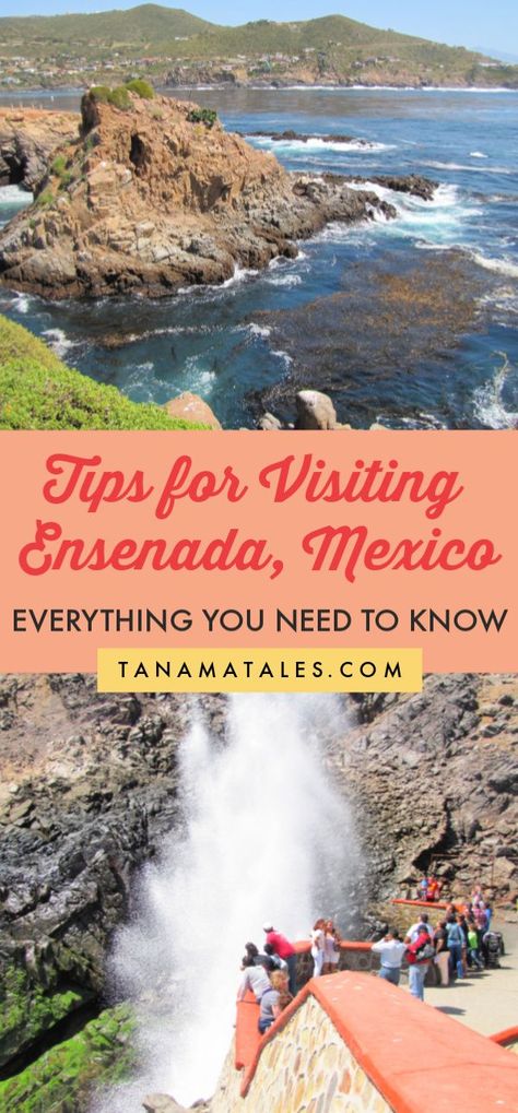 Things to do in #Ensenada, #Mexico - Travel tips and vacation ideas - Planning a trip to Ensenada? I am providing details on how to stay safe, how to handle money, what to do, what to eat, what to bring and how to move around. Let me show you the best attractions (La Bufadora, Malecon), food (seafood carts), restaurants (La Concheria, Muelle 3) and shopping areas. #BajaCalifornia Carribean Travel, Boating Life, Best Beaches In Mexico, Rosarito Beach, Ensenada Mexico, Food Seafood, Mexico Travel Guides, Tropical Travel, Mexico Destinations