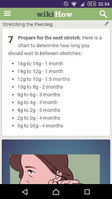 Time between stretches when you are stretching or gauging your ear lobes How To Stretch Ear Lobes, How To Gauge Your Ears, Stretching Ear Lobes, Gaged Ears, Stretching Ears, Gauges Piercing, Ear Peircings, Ear Stretching, Stretched Lobes