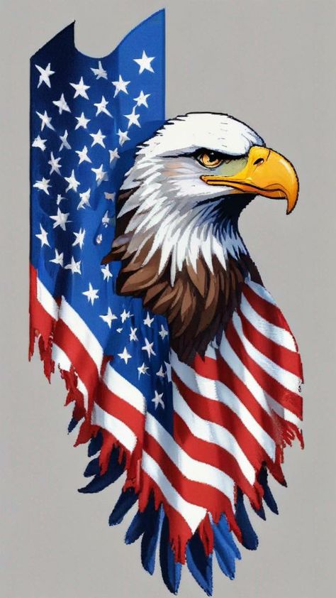 Drawing Eagle, American Flag Drawing, American Flag And Eagle, Unlimited Logo, School Drawings, Geisha Tattoo Design, Eagle Artwork, Taurus Art, Usa Wallpaper