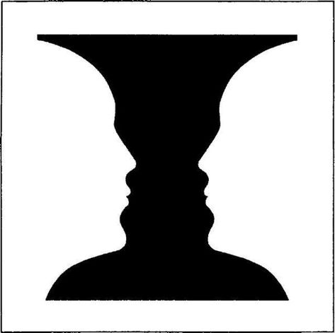 face vase Optical Illusions Faces, Figure Ground Perception, Optical Illusions For Kids, Face Illusions, Amazing Optical Illusions, Illusion Pictures, Cool Optical Illusions, Visual Illusion, Art Optical