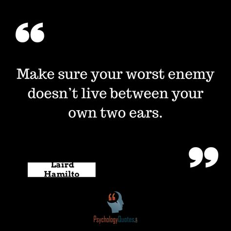 sports psychology quotes Make sure your worst enemy doesn’t live between your own two ears. Sport Psychology Quotes, Sports Psychology Quotes, Nervous Quotes, Performance Psychology, Sport Psychology, Sports Motivation, Gymnastics Quotes, Successful Person, Psychological Tips