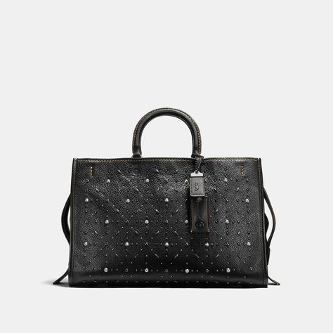 COACH Coach Rogue 39 With Prairie Rivets #Sponsored, #Promotion, #PaidAd, #ad, #CommissionLink Womens Work Bag, Coach Rogue, Coach 1941, Bags Coach, Black Leather Purse, Coach Shoulder Bag, Satchel Tote, Business Bag, Work Bags