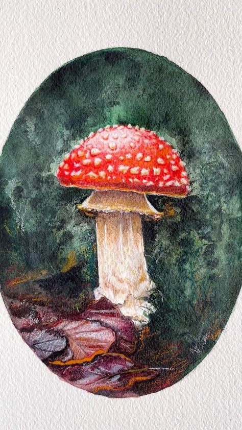 juliaockert on Instagram: a little 🍄✨ Mushroom Paint, Art Assignments, Cute Mushroom, Mushroom Print, Watercolour Inspiration, Illustration Watercolor, Watercolor Art Lessons, Watercolor Inspiration, Watercolour Tutorials