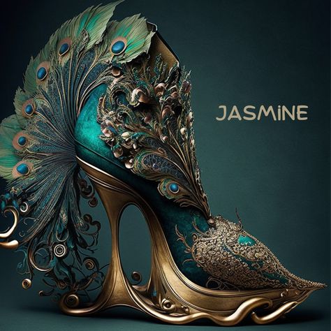 Disney High Heels, Fantasy Heels, Disney Heels, Peacock Heels, Peacock Shoes, Fantasy Shoes, Whimsical Shoes, Crazy Heels, Fun Diy Projects