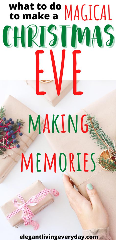 What to do on Christmas Eve to make family memories and have a wonderful time! Christmas Eve is a beautiful time that you can get excited for the next day, but also can be magical getting prepared for the big day! Read this if you want to know what to do on Christmas Eve! Christmas Eve Day Activities, Christmas Eve At Home Ideas, What To Do On Christmas, Christmas Eve Activities, Date Activities, Christmas Eve Traditions, Santas Coming, Reindeer Food, Julian Edelman