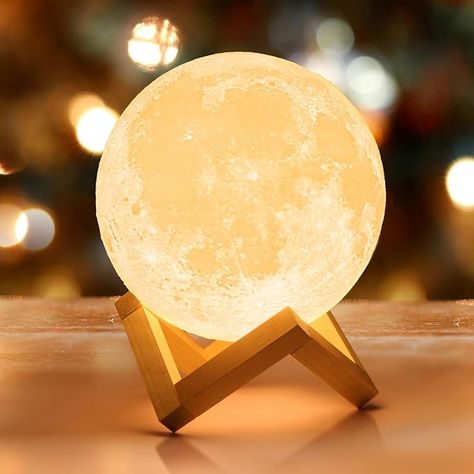 room decor 3d Moon, Moon Lamp, Mood Lighting, Night Light Lamp, Mood Light, Bedroom Lamps, Kids Kitchen, Birthday Woman, Birthday Gifts For Kids