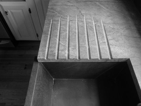 Soapstone Drain Boards | NH, MA, ME - Seacoast Soapstone Soapstone Kitchen, Recycled Glass Countertops, Kitchen Decor Styles, Soapstone Countertops, Formica Countertops, Condo Kitchen, Stainless Steel Countertops, Quartzite Countertops, Future Kitchen