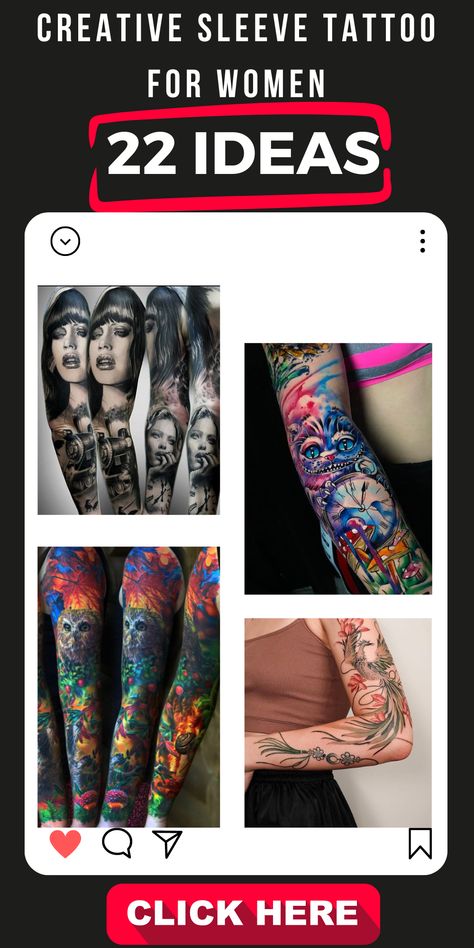 Discover stunning sleeve tattoos for women that make a bold statement. From full sleeves to delicate quarter sleeves, explore a variety of designs that showcase your unique style. Get inspired by the ideas and express your individuality through beautiful ink. Unique Sleeve Tattoos For Women, Unique Sleeve Tattoos, Sleeve Tattoo Ideas For Women, 50 Tattoo, Sleeve Tattoo Ideas, Small Hand Tattoos, Sleeve Tattoos For Women, Sleeve Tattoo, Feminine Design