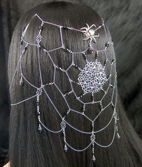 Spider web Spider Jewelry, Halloween Jewelry, Fantasy Jewelry, Dieselpunk, Gothic Jewelry, Jewelry Inspo, Spider Web, Gothic Fashion, Headdress