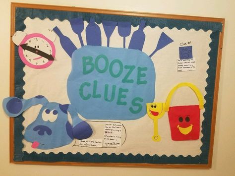 This bulletin board was part of my scavenger hunt for Alcohol Awareness month. Alcohol Ra Bulletin Boards, Alcohol Awareness Activities, Alcohol Awareness Bulletin Board, Alcohol Bulletin Board, Ra Program Ideas, Resident Assistant Boards, Res Life Programs, Ra Activities, Ra Programs