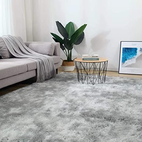 5x8 Light Grey Area Rugs Modern Home Decorate Soft Fluffy Carpets for Living Room Bedroom Kids Room Fuzzy Plush Non-Slip Floor Area Rug Fluffy Indoor Carpet Bedroom Inspirations Minimalist, Salon Suites, Modern Interior Decor, Light Grey Rug, Floor Area Rugs, Indoor Carpet, Fluffy Rug, Rugs For Living Room, Light Grey Area Rug