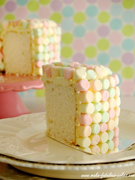 Marshmallow Cake, Buffet Dessert, Pastel Cupcakes, A Piece Of Cake, Angel Food Cake, Piece Of Cake, Food Cake, Easter Dessert, Easter Cakes