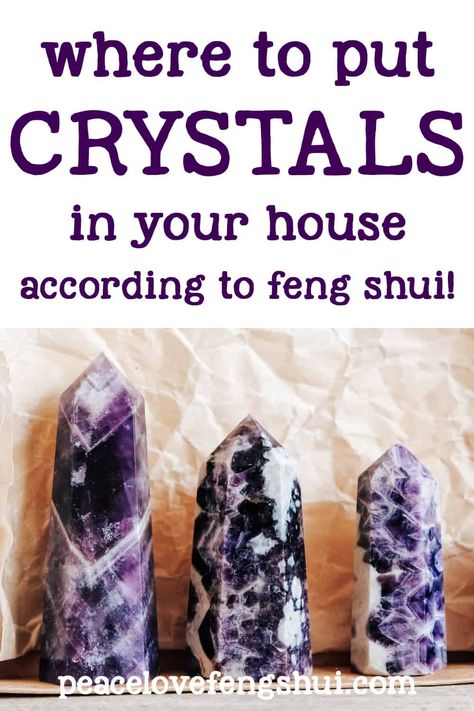 Where to put your crystals according to feng shui! How to place your crystals in your home to make the most of their power! Feng Shui Crystal Ball, Crystal Placement, Feng Shui Basics, Room Feng Shui, Feng Shui Elements, Feng Shui Guide, Fen Shui, Feng Shui Bagua, How To Feng Shui Your Home