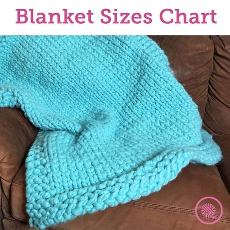 Blanket Sizes Chart | 12 Common Sizes from Baby to King Blanket Sizes Chart, Stroller Blanket Size, Finger Knitting Blankets, Knitting Blankets, Small Baby Blankets, Beginner Knit Scarf, Loom Knitting Stitches, Knitting Patterns Free Blanket, Baby Blanket Size