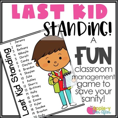 Kindergarten and Mooneyisms: Last Kid Standing - a Fun Classroom Management Game Positive Classroom Management, Classroom Management Elementary, Teaching Classroom Management, Substitute Teaching, Class List, Responsive Classroom, Management Games, Classroom Procedures, Classroom Behavior Management