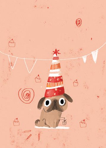 Happy Birthday | with lots of pugs emmh... hugs! | sophia touliatou | Flickr Birthday Meme Dog, Happy Birthday Quotes For Him, Pug Birthday, Birthday Images Funny, Happy Birthday Illustration, Birthday Card Sayings, Cool Birthday Cards, Happy Birthday Quotes Funny, Birthday Illustration