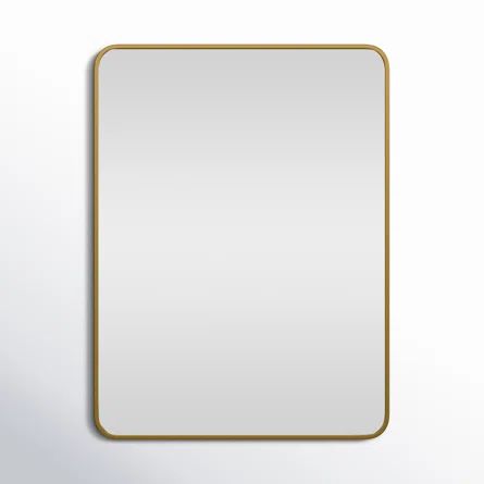 Sabine Metal Rounded Rectangle Wall Mirror | Joss & Main Rectangle Wall Mirror, Rounded Rectangle, I Can't Wait, Joss And Main, Wall Mirror, Winchester, Vanity Mirror, Bathrooms Remodel, Mirror Wall