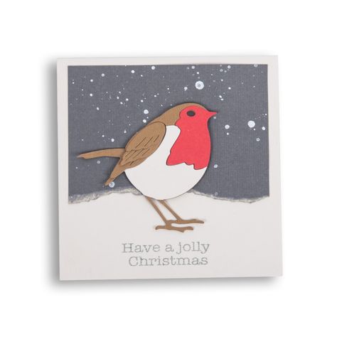 Robin Xmas Cards, Christmas Robins Craft, Robin Cards Christmas, Robin Christmas Card, Sizzix Christmas, Sizzix Cards, Robin Christmas, Christmas Robin, Sizzix Dies