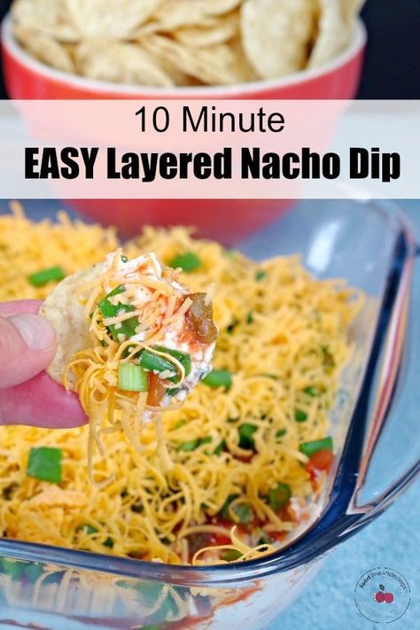 Easy Layered Nacho Dip, Dip Thanksgiving, Nachos Dip, Layered Nacho Dip, Gluten Free Nachos, Nachos Dip Recipe, Nacho Dip, Baked Artichoke, Game Day Food