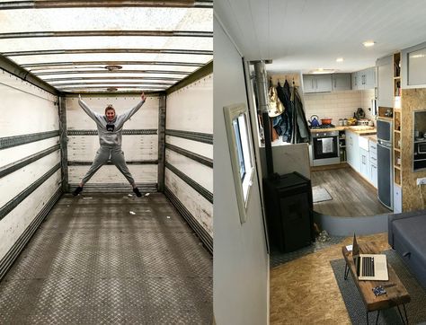 Bread Truck, Truck Conversion, Truck House, Tiny House Furniture, Tiny Home On Wheels, Nottingham Uk, Box Truck, Bus House, Campervan Life