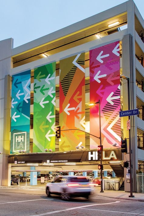 Retail Logo Design, Experiential Graphics, Experiential Graphic Design, Church Banners Designs, Mall Facade, Wayfinding Signage Design, City Of Los Angeles, Retail Signage, Wayfinding Design