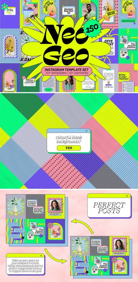 Instagram First Post Ideas, Template Instagram Post, Blank Background, Facebook Templates, Feed Insta, Neo Geo, Instagram Grid, Business Stories, Instagram Branding