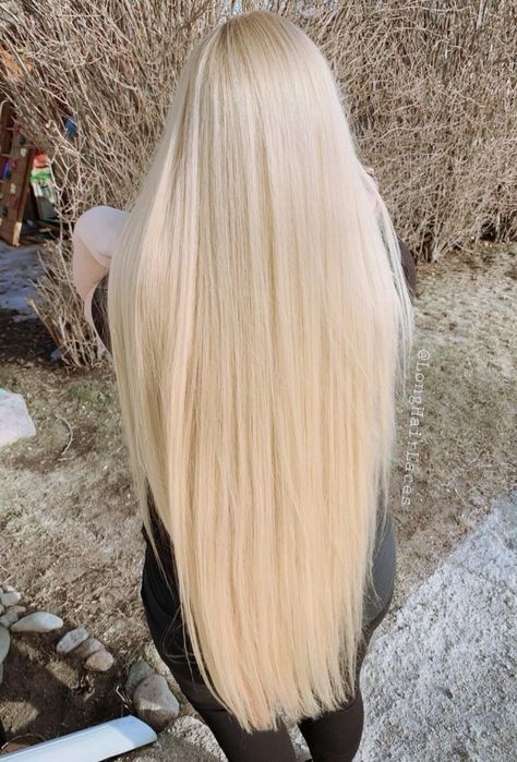 Long Thick Blonde Hair, Thick Blonde Hair, Long Platinum Blonde, White Hair Color, White Blonde Hair, Warm Scarves, Light Blonde Hair, Straight Blonde Hair, Hair Buns