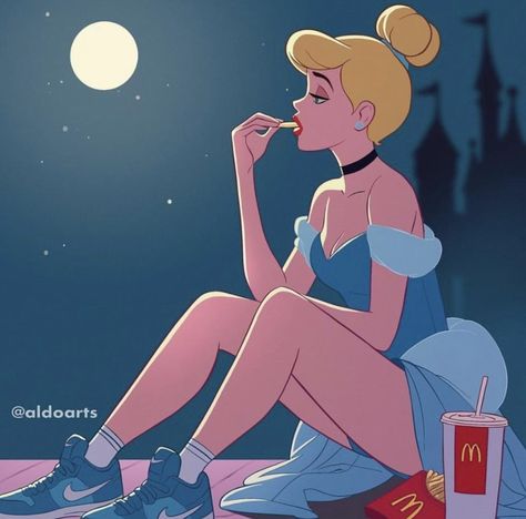 Modern Cinderella Art, Emo Disney, Frat Boys, Princess Artwork, Funny Princess, Cinderella Art, Punk Disney Princesses, Punk Disney, Disney Princess Artwork