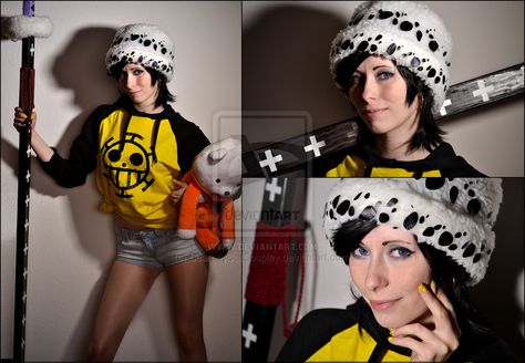 Trafalgar Law Trafalgar Law Female, Female Law, Law Cosplay, One Piece Cosplay, Trafalgar Law, Fantasias Halloween, Halloween Party Costumes, Real People, Costume Party