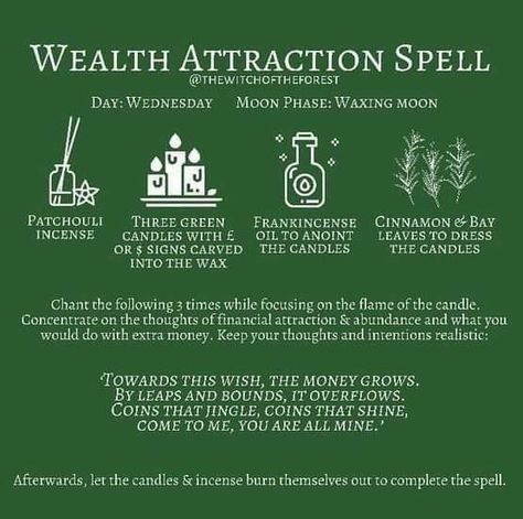 Spell Oils, Witchy Candle, Wealth Spell, Simple Spells, Witchy Spells, Money Candle Spell, Money Spells Magic, Spell Magic, Tarot Business