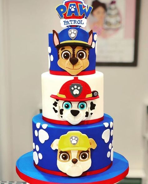 Paw Patrol Birthday Cakes, Paw Patrol Chase Cake, Paw Patrol Cake Ideas, Pastel Paw Patrol, Paw Patrol Torte, Cake Paw Patrol, Paw Patrol Birthday Party Cake, Paw Patrol Cakes, Toddler Birthday Cakes